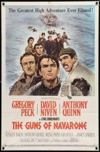8e384 GUNS OF NAVARONE 1sh '61 Gregory Peck, David Niven & Anthony Quinn by Howard Terpning!