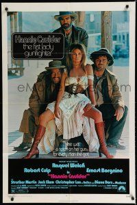 8e394 HANNIE CAULDER 1sh '72 sexiest cowgirl Raquel Welch, Robert Culp, Ernest Borgnine!