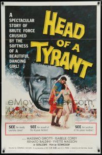 8e403 HEAD OF A TYRANT 1sh '60 a story of brute force crushed by the softness of a beautiful girl!