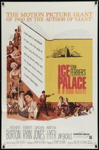 8e441 ICE PALACE 1sh '60 Richard Burton, Robert Ryan, from the novel by Edna Ferber!