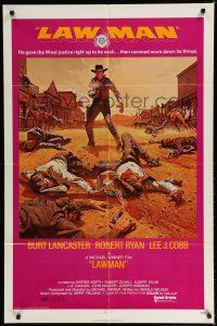 8e498 LAWMAN 1sh '71 Burt Lancaster, Robert Ryan, Lee J. Cobb, directed by Michael Winner!