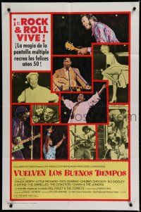 8e501 LET THE GOOD TIMES ROLL Spanish/U.S. 1sh '73 Chuck Berry, Bill Haley, Shirelles & real '50s rockers!