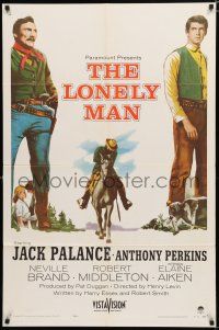 8e520 LONELY MAN 1sh '57 full-length art of Jack Palance & Anthony Perkins!