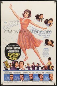8e524 LOOKING FOR LOVE 1sh '64 great full-length art of pretty singer Connie Francis!