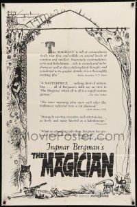 8e540 MAGICIAN 1sh '58 Ingmar Bergman's classic Ansiktet with Max Von Sydow & Ingrid Thulin!