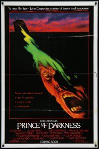8e682 PRINCE OF DARKNESS advance 1sh '87 John Carpenter, it is evil & it is real, cool horror image!