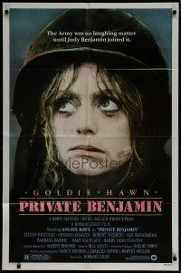 8e684 PRIVATE BENJAMIN 1sh '80 funny image of depressed soldier Goldie Hawn!