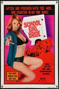 8e759 SCHOOL GIRL BRIDE 1sh R74 Cream Schwabing-Report, sexy Barbara Scott, too much woman!
