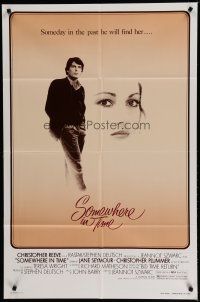 8e804 SOMEWHERE IN TIME 1sh '80 Christopher Reeve, Jane Seymour, cult classic!