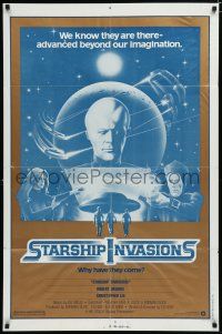 8e823 STARSHIP INVASIONS 1sh '77 wacky aliens who are advanced beyond our imagination!