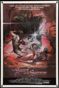8e846 SWORD & THE SORCERER style B 1sh '82 magic, dungeons, dragons, art by Peter Andrew Jones!