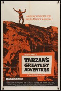 8e853 TARZAN'S GREATEST ADVENTURE 1sh '59 hero Gordon Scott lives his mightiest adventure!
