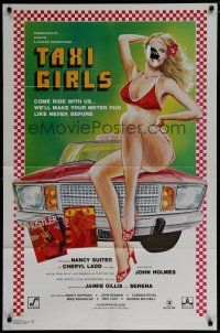 8e855 TAXI GIRLS 1sh '79 John Holmes, Nancy Suiter, sexy topless women behind bars!