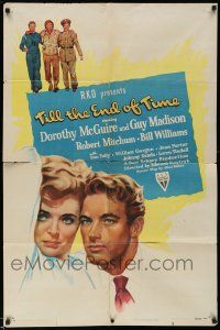 8e881 TILL THE END OF TIME style A 1sh '46 Dorothy McGuire, Guy Madison, early Robert Mitchum!
