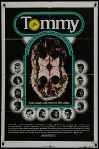 8e888 TOMMY 1sh '75 The Who, Roger Daltrey, rock & roll, cool mirror image!