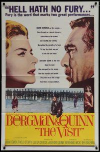 8e932 VISIT 1sh '64 Ingrid Bergman wants to kill her lover Anthony Quinn!