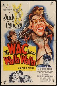 8e936 WAC FROM WALLA WALLA 1sh '52 many images of wacky Judy Canova, Queen of the Cowgirls!