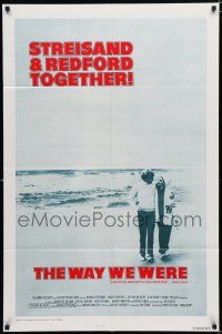 8e952 WAY WE WERE int'l 1sh '73 Barbra Streisand & Robert Redford walk on the beach!