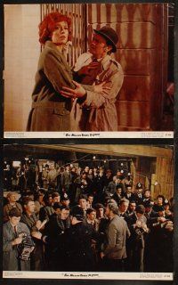 8f899 FIVE MILLION YEARS TO EARTH 2 color 11x14 stills '67 woman in peril & police with press