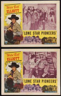 8f938 LONE STAR PIONEERS 2 LCs R48 Wild Bill Elliott holding gun, justice hits the Texas badlands!