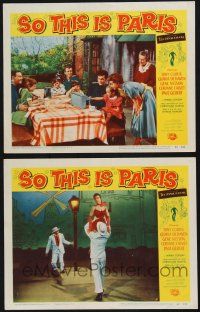 8f969 SO THIS IS PARIS 2 LCs '54 Tony Curtis, dancing Gene Nelson, Gloria De Haven!