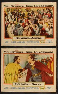 8f970 SOLOMON & SHEBA 2 LCs '59 images of Yul Brynner with hair & George Sanders!