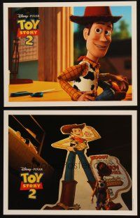 8f986 TOY STORY 2 2 LCs '99 cool candid images of Woody in Pixar animated sequel!