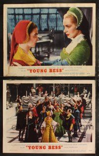 8f998 YOUNG BESS 2 LCs '53 close up of Deborah Kerr reassuring Jean Simmons and pageant image!