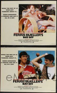 8f664 FERRIS BUELLER'S DAY OFF 4 English LCs '86 Matthew Broderick in John Hughes teen classic!