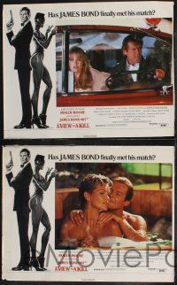 8f555 VIEW TO A KILL 7 English LCs '85 Roger Moore as James Bond 007, Grace Jones, Tanya Roberts!