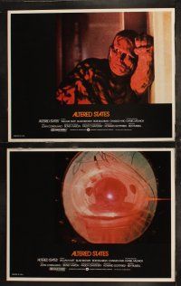 8f034 ALTERED STATES 8 int'l LCs '80 William Hurt, Paddy Chayefsky, Ken Russell, sci-fi horror!