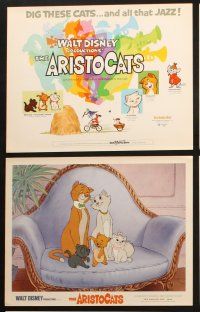 8f009 ARISTOCATS 9 LCs '70 Walt Disney feline jazz musical cartoon, great colorful images!