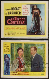 8f052 BAREFOOT CONTESSA 8 LCs '54 Humphrey Bogart, tc artwork of sexy full-length Ava Gardner!