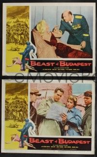 8f059 BEAST OF BUDAPEST 8 LCs '58 Gerald Milton, John Hoyt, Greta Thyssen, Hungarian Revolution!