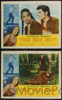 8f068 BIG SKY 8 LCs '52 Kirk Douglas in Howard Hawks' mighty adventure of the Great Northwest!