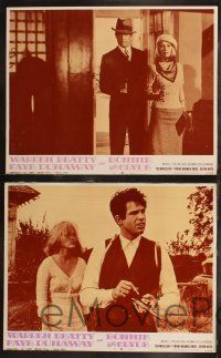 8f077 BONNIE & CLYDE 8 LCs '67 notorious crime duo Warren Beatty & Faye Dunaway, Hackman, Pollard!