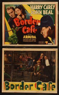 8f078 BORDER CAFE 8 LCs '37 Harry Carey, John Beal & pretty Armida in cool cowboy western action!