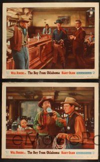 8f085 BOY FROM OKLAHOMA 8 LCs '54 directed by Michael Curtiz, Will Rogers Jr, & Nancy Olson!