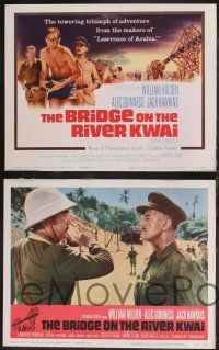 8f087 BRIDGE ON THE RIVER KWAI 8 LCs R63 William Holden, Alec Guinness, David Lean classic!