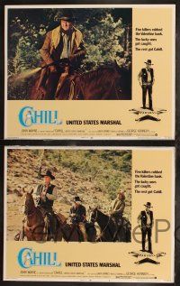 8f092 CAHILL 8 LCs '73 classic United States Marshall big John Wayne, George Kennedy!