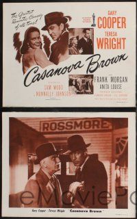 8f094 CASANOVA BROWN 8 LCs R53 great lover Gary Cooper loves Teresa Wright, wonderful images!
