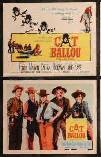 8f100 CAT BALLOU 8 LCs '65 sexy cowgirl Jane Fonda, cowboys Michael Callan, Dwayne Hickman!