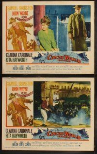 8f107 CIRCUS WORLD 8 LCs '65 big John Wayne, Claudia Cardinale, Rita Hayworth, great images!