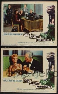 8f108 CITY AFTER MIDNIGHT 8 LCs '59 Phyllis Kirk has to hide that she loved a madman murderer!