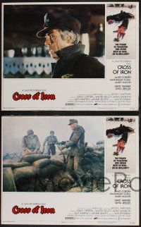 8f122 CROSS OF IRON 8 LCs '77 Sam Peckinpah, Tanenbaum border art of fallen WWII Nazi soldier!