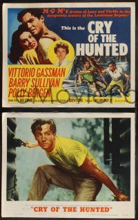 8f124 CRY OF THE HUNTED 8 LCs '53 Polly Bergen, Barry Sullivan & Gassman in Louisiana bayou!