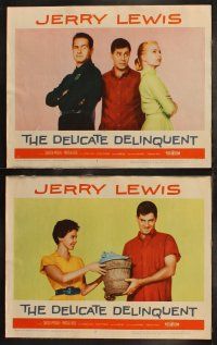 8f133 DELICATE DELINQUENT 8 LCs '57 wacky teen Jerry Lewis, Darren McGavin, Martha Hyer