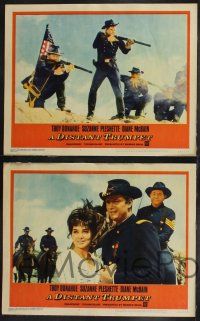 8f142 DISTANT TRUMPET 8 LCs '64 Troy Donahue, Suzanne Pleshette, images of the Great Indian War!