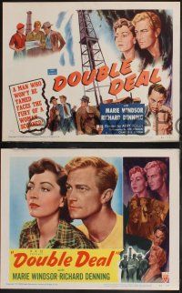 8f147 DOUBLE DEAL 8 LCs '51 Marie Windsor, Richard Denning, cool spewing oil rig tc artwork!