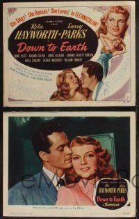 8f148 DOWN TO EARTH 8 LCs '46 sexy Rita Hayworth & Larry Parks singing, dancing & loving!
